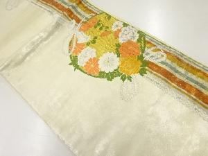 リサイクル 花薬玉模様織出し袋帯